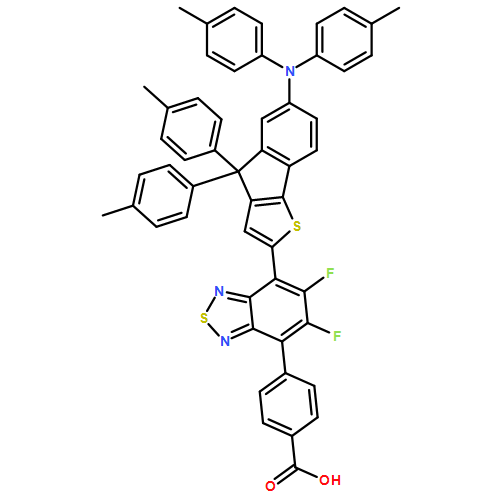 Benzoic acid, 4-[7-[6-[bis(4-methylphenyl)amino]-4,4-bis(4-methylphenyl)-4H-indeno[1,2-b]thien-2-yl]-5,6-difluoro-2,1,3-benzothiadiazol-4-yl]- 