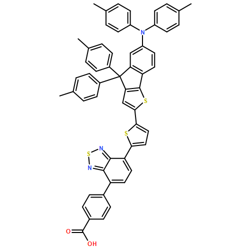 Benzoic acid, 4-[7-[5-[6-[bis(4-methylphenyl)amino]-4,4-bis(4-methylphenyl)-4H-indeno[1,2-b]thien-2-yl]-2-thienyl]-2,1,3-benzothiadiazol-4-yl]- 