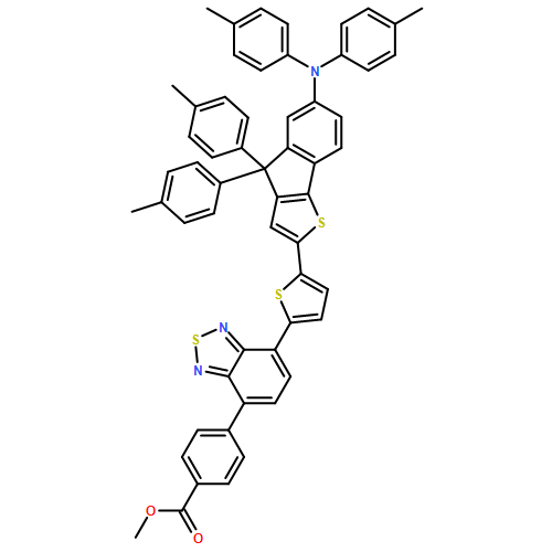 Benzoic acid, 4-[7-[5-[6-[bis(4-methylphenyl)amino]-4,4-bis(4-methylphenyl)-4H-indeno[1,2-b]thien-2-yl]-2-thienyl]-2,1,3-benzothiadiazol-4-yl]-, methyl ester 