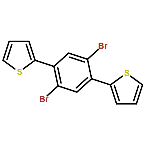 Thiophene, 2,2'-(2,5-dibromo-1,4-phenylene)bis- 