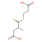 Butanoic acid, 4-[(2-carboxyethyl)thio]-3-methyl-4-thioxo-