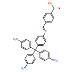 Benzoic acid, 4-[[[4-[tris(4-aminophenyl)methyl]phenyl]imino]methyl]-