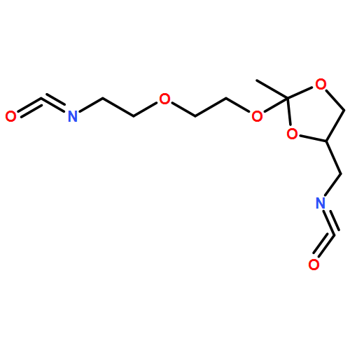 1,3-Dioxolane, 2-[2-(2-isocyanatoethoxy)ethoxy]-4-(isocyanatomethyl)-2-methyl-