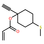 2-Propenoic acid, 1-ethynyl-4-(methylthio)cyclohexyl ester