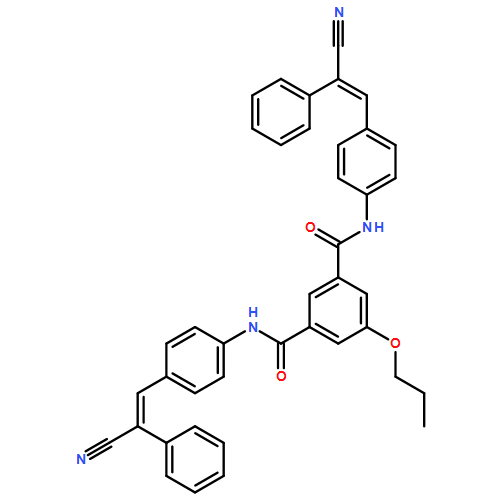 1,3-Benzenedicarboxamide, N1,N3-bis[4-(2-cyano-2-phenylethenyl)phenyl]-5-propoxy-