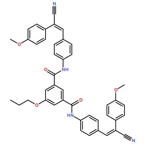 1,3-Benzenedicarboxamide, N1,N3-bis[4-[2-cyano-2-(4-methoxyphenyl)ethenyl]phenyl]-5-propoxy-