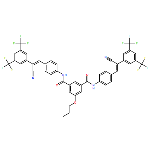 1,3-Benzenedicarboxamide, N1,N3-bis[4-[2-[3,5-bis(trifluoromethyl)phenyl]-2-cyanoethenyl]phenyl]-5-propoxy-