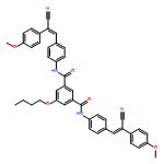 1,3-Benzenedicarboxamide, 5-butoxy-N1,N3-bis[4-[2-cyano-2-(4-methoxyphenyl)ethenyl]phenyl]-