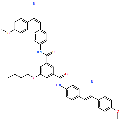 1,3-Benzenedicarboxamide, 5-butoxy-N1,N3-bis[4-[2-cyano-2-(4-methoxyphenyl)ethenyl]phenyl]-