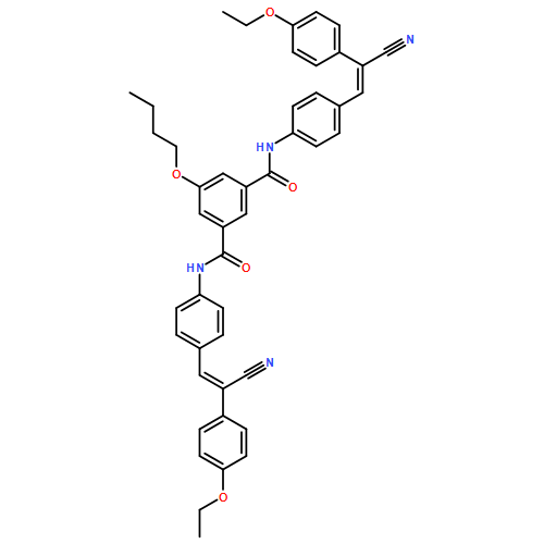 1,3-Benzenedicarboxamide, 5-butoxy-N1,N3-bis[4-[2-cyano-2-(4-ethoxyphenyl)ethenyl]phenyl]-