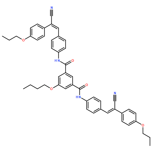 1,3-Benzenedicarboxamide, 5-butoxy-N1,N3-bis[4-[2-cyano-2-(4-propoxyphenyl)ethenyl]phenyl]-