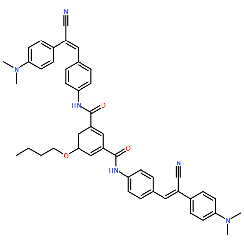 1,3-Benzenedicarboxamide, 5-butoxy-N1,N3-bis[4-[2-cyano-2-[4-(dimethylamino)phenyl]ethenyl]phenyl]-