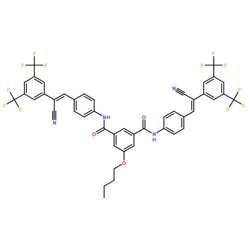 1,3-Benzenedicarboxamide, N1,N3-bis[4-[2-[3,5-bis(trifluoromethyl)phenyl]-2-cyanoethenyl]phenyl]-5-butoxy-