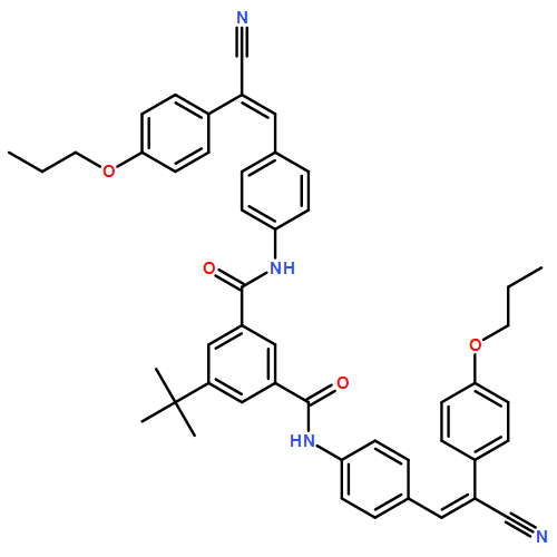 1,3-Benzenedicarboxamide, N1,N3-bis[4-[2-cyano-2-(4-propoxyphenyl)ethenyl]phenyl]-5-(1,1-dimethylethyl)-