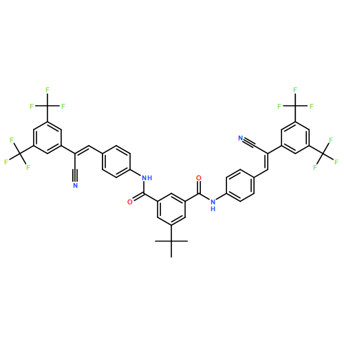 1,3-Benzenedicarboxamide, N1,N3-bis[4-[2-[3,5-bis(trifluoromethyl)phenyl]-2-cyanoethenyl]phenyl]-5-(1,1-dimethylethyl)-