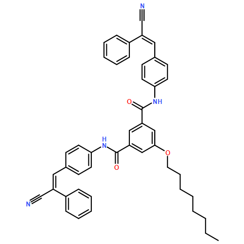 1,3-Benzenedicarboxamide, N1,N3-bis[4-[(1Z)-2-cyano-2-phenylethenyl]phenyl]-5-(octyloxy)-