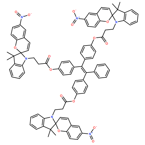 Spiro[2H-1-benzopyran-2,2'-[2H]indole]-1'(3'H)-propanoic acid, 3',3'-dimethyl-6-nitro-, 4-[1,2-bis[4-[3-(1',3'-dihydro-3',3'-dimethyl-6-nitrospiro[2H-1-benzopyran-2,2'-[2H]indol]-1'-yl)-1-oxopropoxy]phenyl]-2-phenylethenyl]phenyl ester