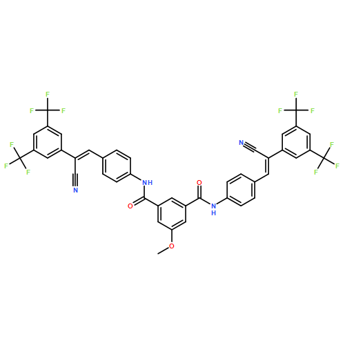 1,3-Benzenedicarboxamide, N1,N3-bis[4-[2-[3,5-bis(trifluoromethyl)phenyl]-2-cyanoethenyl]phenyl]-5-methoxy-