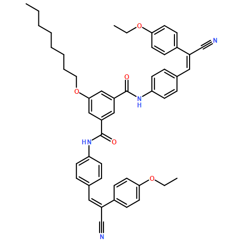 1,3-Benzenedicarboxamide, N1,N3-bis[4-[2-cyano-2-(4-ethoxyphenyl)ethenyl]phenyl]-5-(octyloxy)-