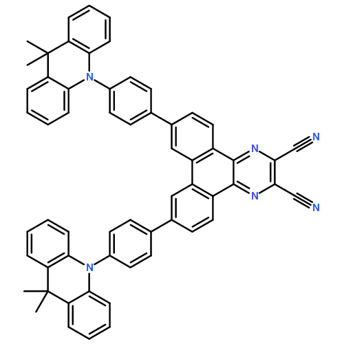 Dibenzo[f,h]quinoxaline-2,3-dicarbonitrile, 7,10-bis[4-(9,9-dimethyl-10(9H)-acridinyl)phenyl]-