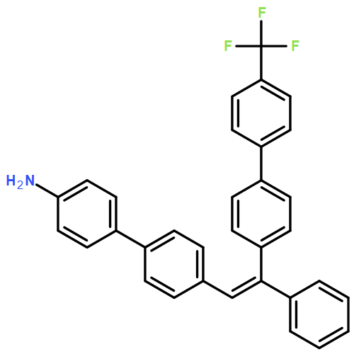 [1,1'-Biphenyl]-4-amine, 4'-[(1E)-2-phenyl-2-[4'-(trifluoromethyl)[1,1'-biphenyl]-4-yl]ethenyl]-