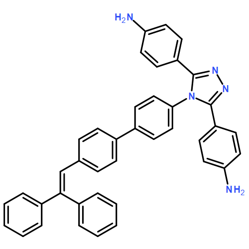 Benzenamine, 4,4'-[4-[4'-(2,2-diphenylethenyl)[1,1'-biphenyl]-4-yl]-4H-1,2,4-triazole-3,5-diyl]bis-