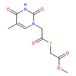 Acetic acid, 2-[[2-(3,4-dihydro-5-methyl-2,4-dioxo-1(2H)-pyrimidinyl)acetyl]thio]-, methyl ester