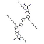 Propanedinitrile, 2-[(5Z)-5-[[5'-[5'-[(Z)-[2-(dicyanomethylene)-3-(2-ethylhexyl)-4-oxo-5-thiazolidinylidene]methyl]-3'-octyl[2,2'-bithiophen]-5-yl]-3-octyl[2,2'-bithiophen]-5-yl]methylene]-3-(2-ethylhexyl)-4-oxo-2-thiazolidinylidene]-