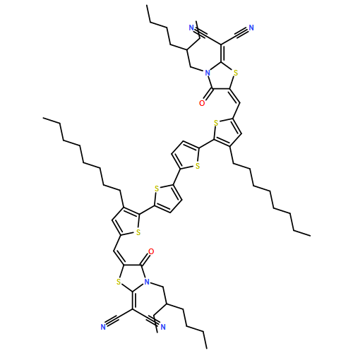 Propanedinitrile, 2-[(5Z)-5-[[5'-[5'-[(Z)-[2-(dicyanomethylene)-3-(2-ethylhexyl)-4-oxo-5-thiazolidinylidene]methyl]-3'-octyl[2,2'-bithiophen]-5-yl]-3-octyl[2,2'-bithiophen]-5-yl]methylene]-3-(2-ethylhexyl)-4-oxo-2-thiazolidinylidene]-