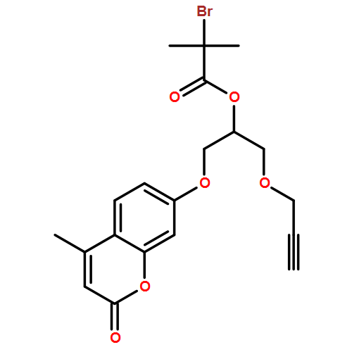 Propanoic acid, 2-bromo-2-methyl-, 1-[[(4-methyl-2-oxo-2H-1-benzopyran-7-yl)oxy]methyl]-2-(2-propyn-1-yloxy)ethyl ester