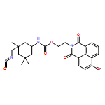 Carbamic acid, N-[3-(isocyanatomethyl)-3,5,5-trimethylcyclohexyl]-, 2-(6-bromo-1,3-dioxo-1H-benz[de]isoquinolin-2(3H)-yl)ethyl ester