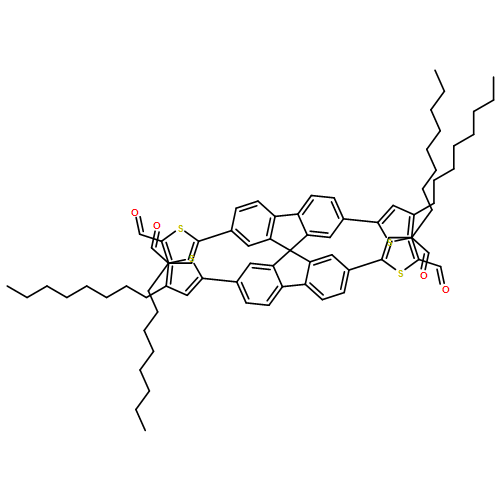 2-Thiophenecarboxaldehyde, 5,5',5'',5'''-(9,9'-spirobi[9H-fluorene]-2,2',7,7'-tetrayl)tetrakis[3-octyl-