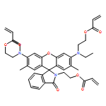 2-Propenoic acid, 2-[ethyl[6'-[ethyl[2-[(1-oxo-2-propen-1-yl)oxy]ethyl]amino]-2,3-dihydro-2',7'-dimethyl-3-oxo-2-[2-[(1-oxo-2-propen-1-yl)oxy]ethyl]spiro[1H-isoindole-1,9'-[9H]xanthen]-3'-yl]amino]ethyl ester