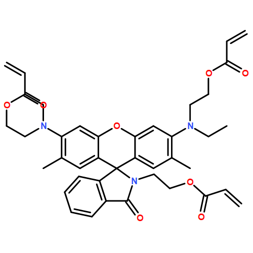 2-Propenoic acid, 2-[ethyl[6'-[ethyl[2-[(1-oxo-2-propen-1-yl)oxy]ethyl]amino]-2,3-dihydro-2',7'-dimethyl-3-oxo-2-[2-[(1-oxo-2-propen-1-yl)oxy]ethyl]spiro[1H-isoindole-1,9'-[9H]xanthen]-3'-yl]amino]ethyl ester