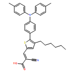 2-Propenoic acid, 3-[5-[4-[bis(4-methylphenyl)amino]phenyl]-4-hexyl-2-thienyl]-2-cyano-