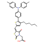 3-Thiazolidineacetic acid, 5-[[5-[4-[bis(4-methylphenyl)amino]phenyl]-4-hexyl-2-thienyl]methylene]-4-oxo-2-thioxo-