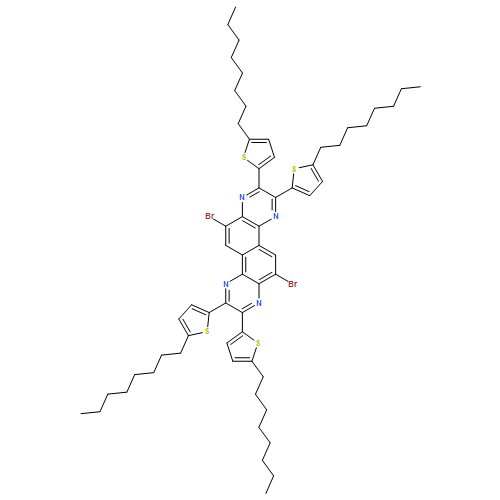 Quinoxalino[6,5-f]quinoxaline, 6,12-dibromo-2,3,8,9-tetrakis(5-octyl-2-thienyl)-