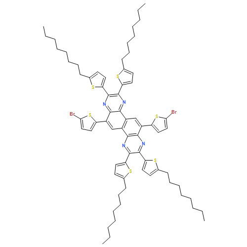 Quinoxalino[6,5-f]quinoxaline, 6,12-bis(5-bromo-2-thienyl)-2,3,8,9-tetrakis(5-octyl-2-thienyl)-