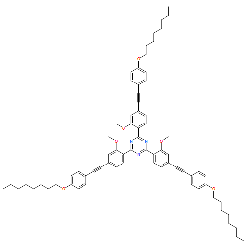 1,3,5-Triazine, 2,4,6-tris[2-methoxy-4-[2-[4-(octyloxy)phenyl]ethynyl]phenyl]- 