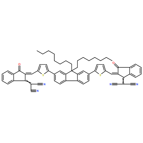 Propanedinitrile, 2,2'-[(9,9-dioctyl-9H-fluorene-2,7-diyl)bis[5,2-thiophenediyl-(Z)-methylidyne(3-oxo-1H-indene-2,1(3H)-diylidene)]]bis- 