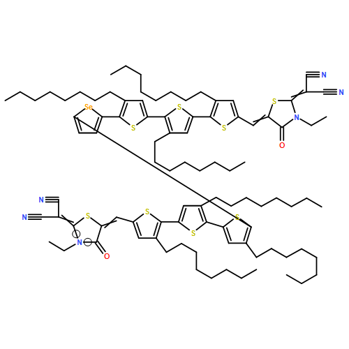 Propanedinitrile, 2,2'-[2,5-selenophenediylbis[(3,4',4''-trioctyl[2,2':5',2''-terthiophene]-5'',5-diyl)methylidyne(3-ethyl-4-oxo-5,2-thiazolidinediylidene)]]bis- 