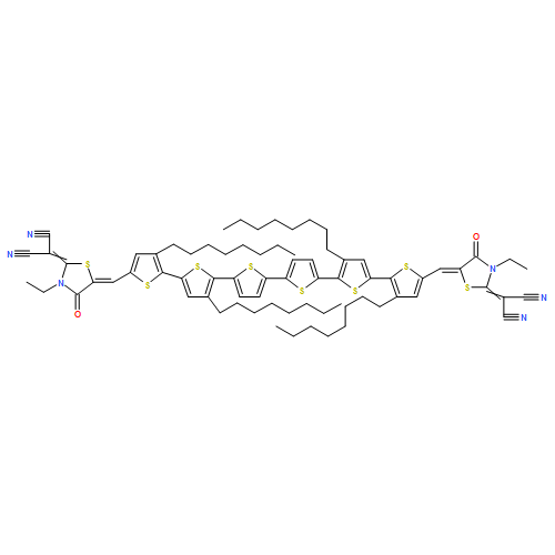 Propanedinitrile, 2,2'-[(3,3'''',3''''',4'-tetraoctyl[2,2':5',2'':5'',2''':5''',2'''':5'''',2'''''-sexithiophene]-5,5'''''-diyl)bis[(Z)-methylidyne(3-ethyl-4-oxo-5,2-thiazolidinediylidene)]]bis- 