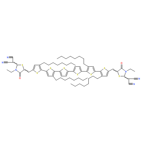 Propanedinitrile, 2,2'-[(3,3'''',3''''',4'-tetraoctyl[2,2':5',2'':5'',2''':5''',2'''':5'''',2'''''-sexithiophene]-5,5'''''-diyl)bis[methylidyne(3-ethyl-4-oxo-5,2-thiazolidinediylidene)]]bis- 