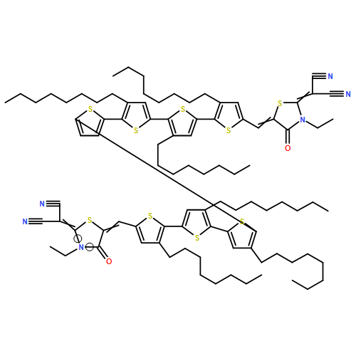 Propanedinitrile, 2,2'-[(3,3'''',3''''',3'''''',4',4''-hexaoctyl[2,2':5',2'':5'',2''':5''',2'''':5'''',2''''':5''''',2''''''-septithiophene]-5,5''''''-diyl)bis[methylidyne(3-ethyl-4-oxo-5,2-thiazolidinediylidene)]]bis- 