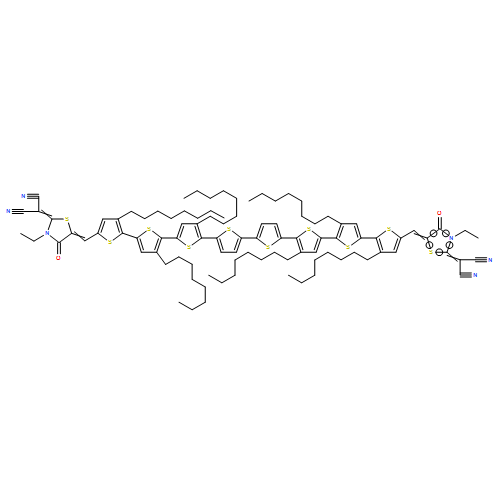 Propanedinitrile, 2,2'-[(3,3''''',3'''''',3''''''',4',4''-hexaoctyl[2,2':5',2'':5'',2''':5''',2'''':5'''',2''''':5''''',2'''''':5'''''',2'''''''-octithiophene]-5,5'''''''-diyl)bis[methylidyne(3-ethyl-4-oxo-5,2-thiazolidinediylidene)]]bis- 