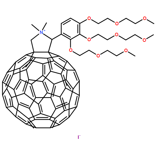 2'H-[5,6]Fullereno-C60-Ih-[1,2-c]pyrrolium, 1',5'-dihydro-1',1'-dimethyl-2'-[2,3,4-tris[2-(2-methoxyethoxy)ethoxy]phenyl]-, iodide (1:1) 