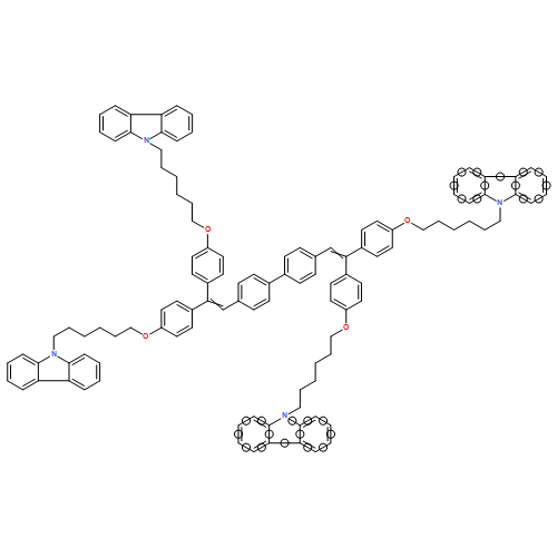 9H-Carbazole, 9,9',9'',9'''-[[1,1'-biphenyl]-4,4'-diylbis[2-ethenyl-1-ylidenebis(4,1-phenyleneoxy-6,1-hexanediyl)]]tetrakis- 