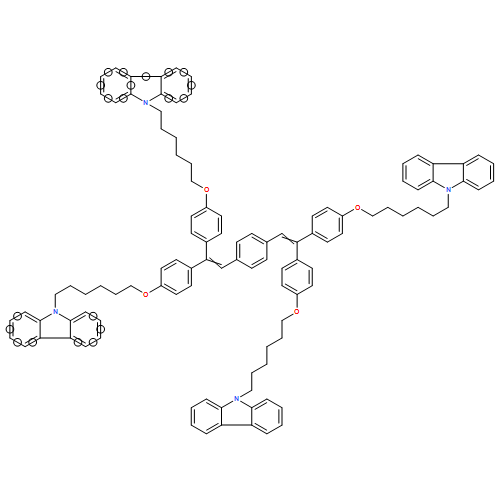 9H-Carbazole, 9,9',9'',9'''-[1,4-phenylenebis[2-ethenyl-1-ylidenebis(4,1-phenyleneoxy-6,1-hexanediyl)]]tetrakis- 