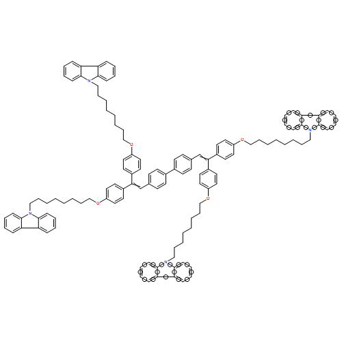 9H-Carbazole, 9,9',9'',9'''-[[1,1'-biphenyl]-4,4'-diylbis[2-ethenyl-1-ylidenebis(4,1-phenyleneoxy-8,1-octanediyl)]]tetrakis- 