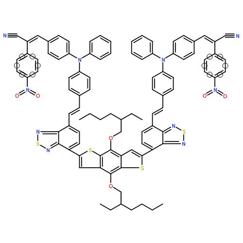 Benzeneacetonitrile, α,α'-[[4,8-bis[(2-ethylhexyl)oxy]benzo[1,2-b:4,5-b']dithiophene-2,6-diyl]bis[2,1,3-benzothiadiazole-7,4-diyl-(1E)-2,1-ethenediyl-4,1-phenylene(phenylimino)-4,1-phenylenemethylidyne]]bis[4-nitro-, (αE,α'E)- 